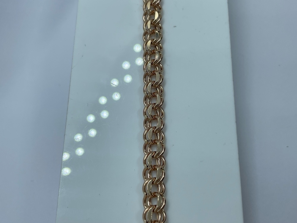 БРАСЛЕТ ПУСТОТЕЛЫЙ Бисмарк (Au 585)