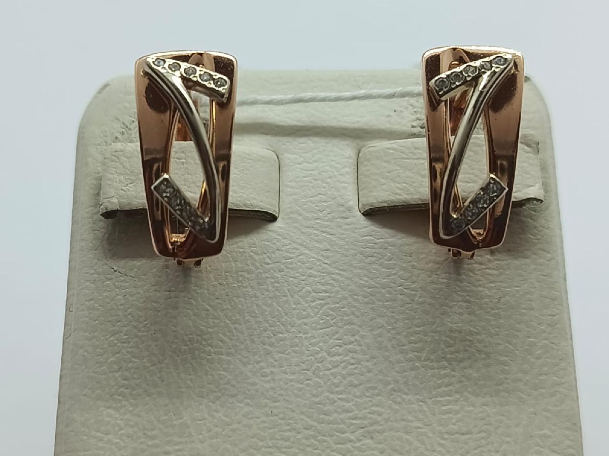 СКМИ585 СЕРЬГИ С КАМНЯМИ (Au 585)