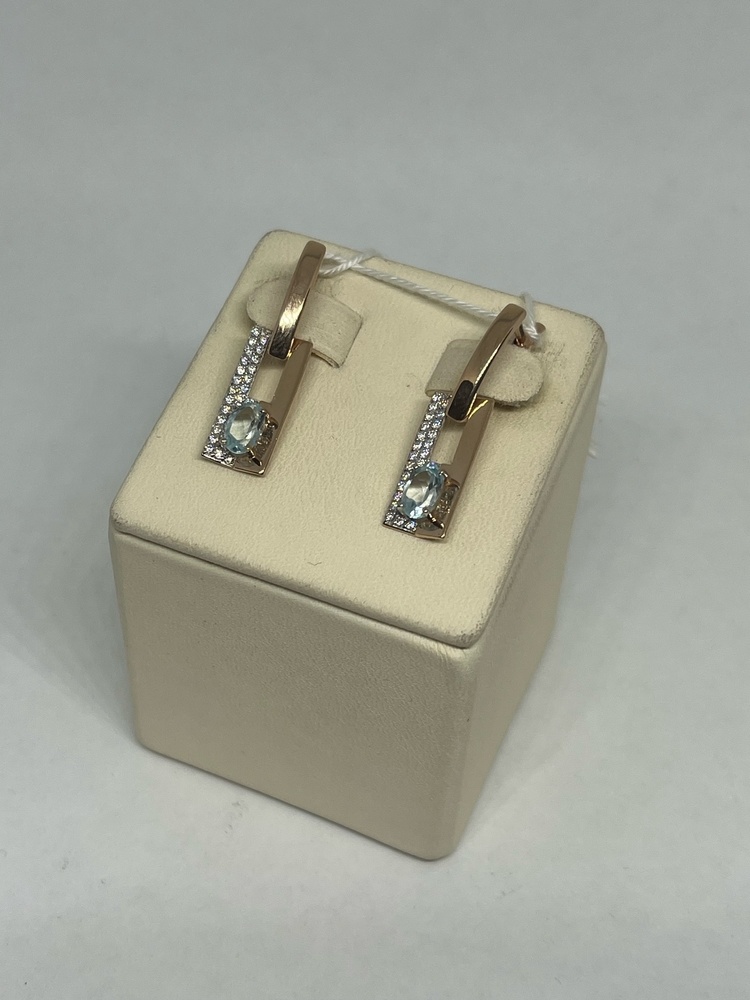 СКМИ585 СЕРЬГИ С КАМНЯМИ (Au 585)