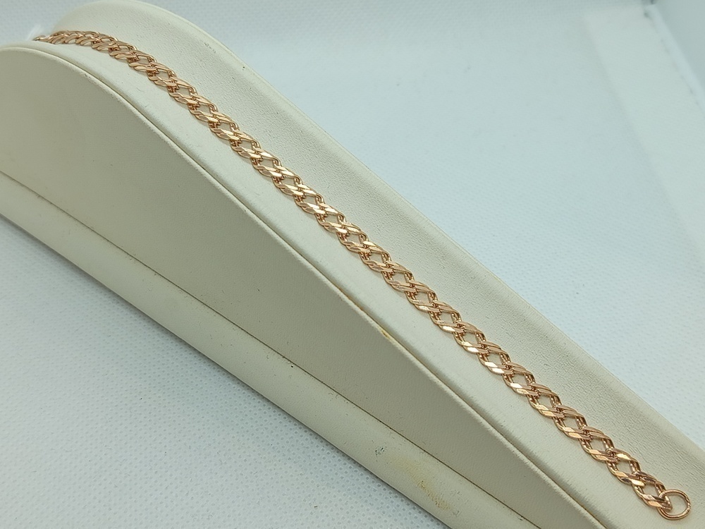 БРАСЛЕТ ПОЛНОВЕСНЫЙ Ромб двойной Au 585