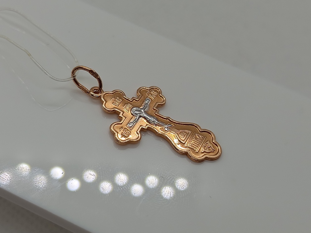 ПОДВЕСКА КРЕСТ без камня (Au 585)