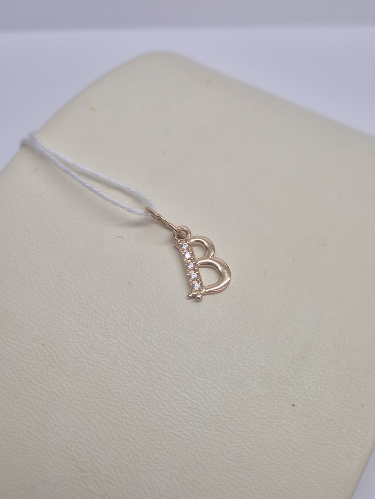 ПОДВЕСКА БУКВА В Au 585