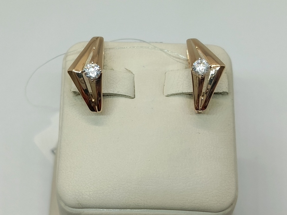 СЕРЬГИ С КАМНЕМ (Au 585)