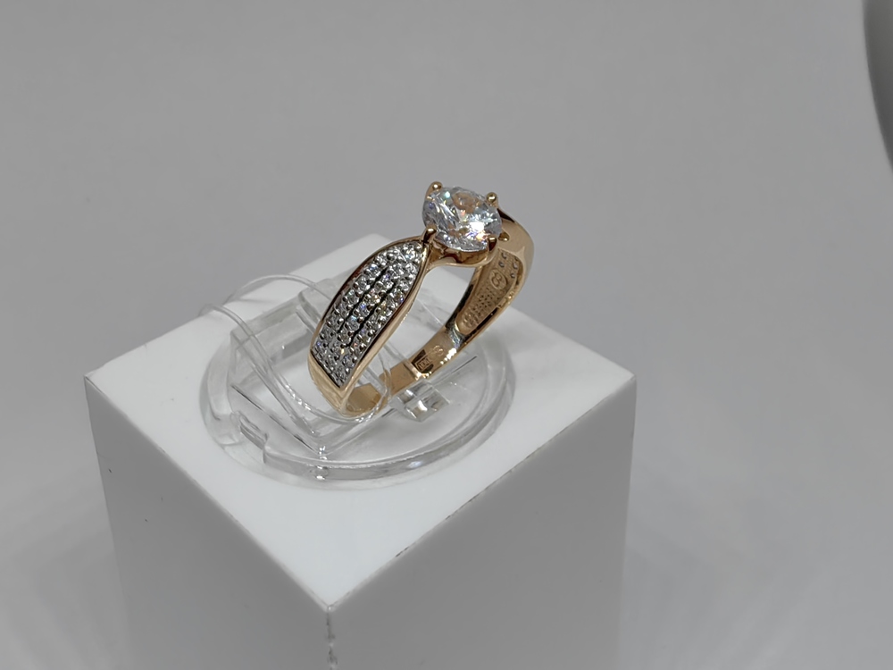 КОЛЬЦО С КАМНЯМИ (Au 585)