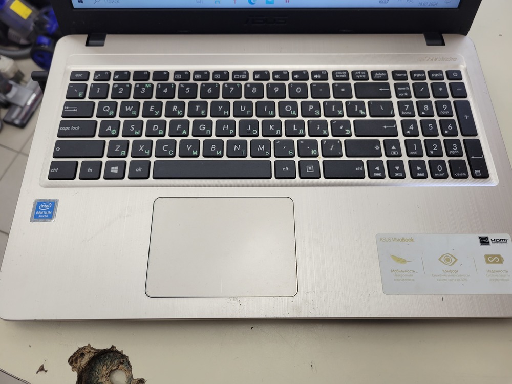 Ноутбук ASUS; Pentium N5000, Intel UHD Graphics 605, 4 Гб, Нет, 120 Гб