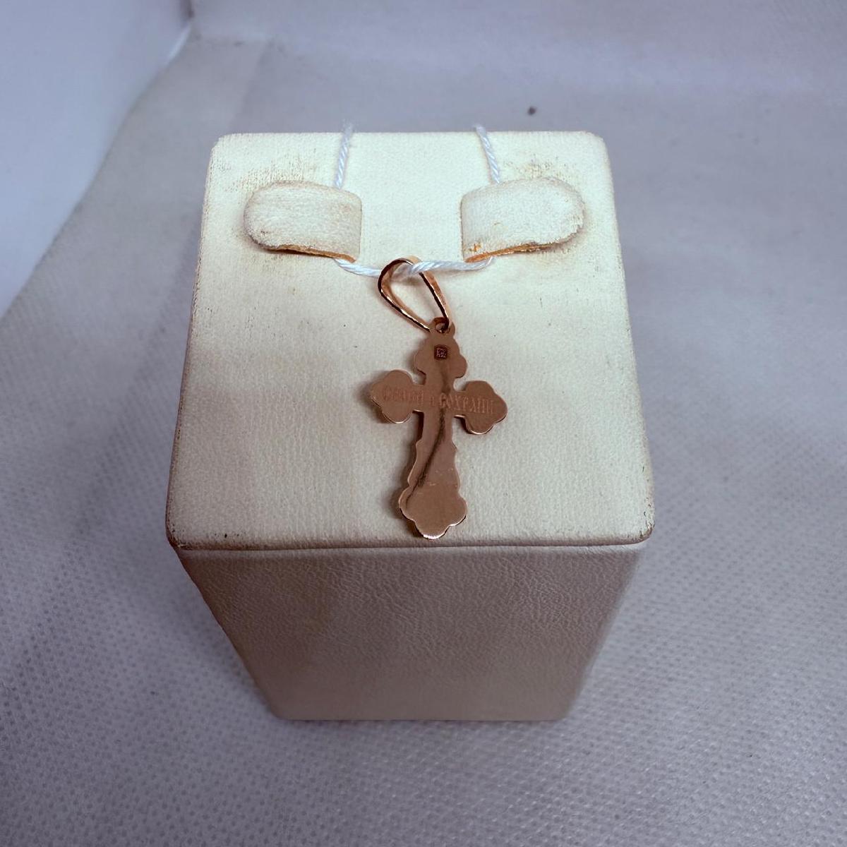 ПОДВЕСКА КРЕСТ БЕЗ КАМНЯ (Au 585)