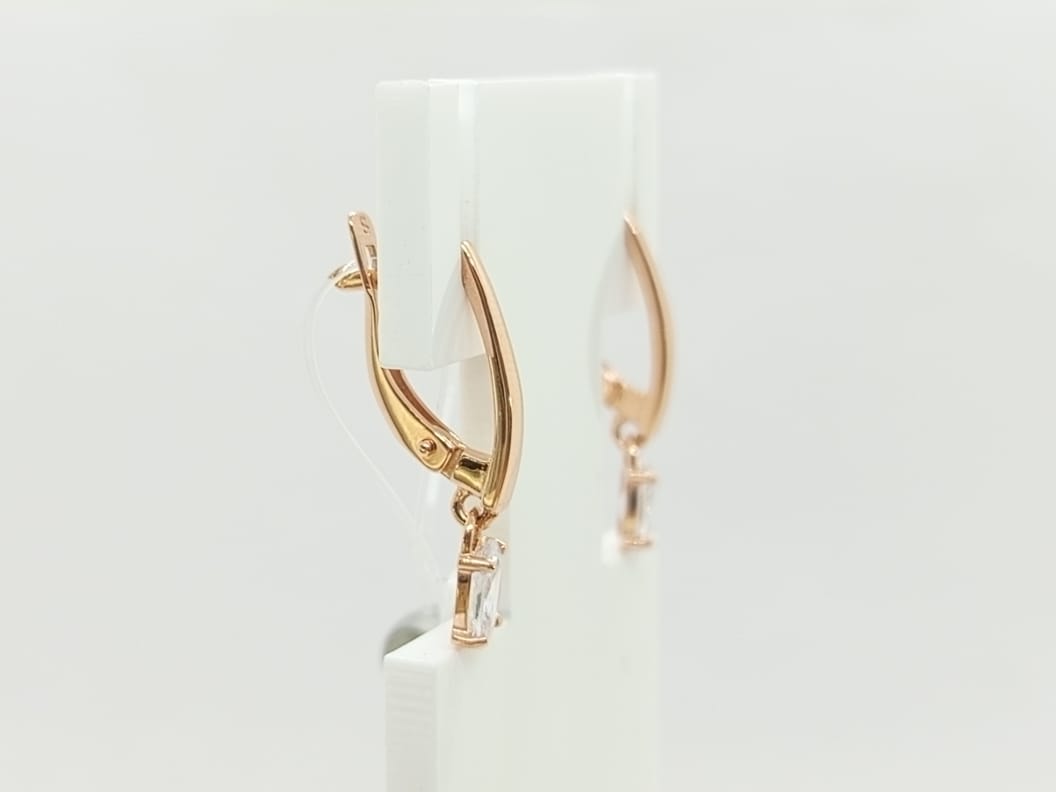 СЕРЬГИ С КАМНЕМ (Au 585)