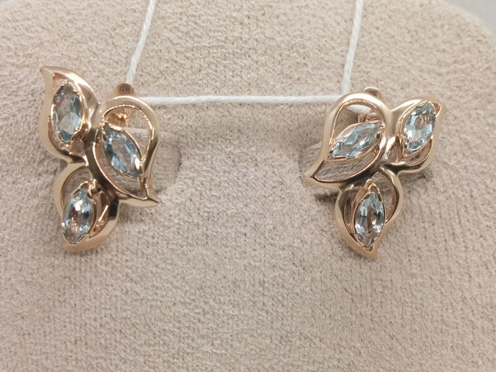 СЕРЬГИ С КАМНЯМИ (Au 585)