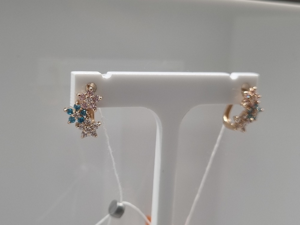 СКМИ585 СЕРЬГИ С КАМНЯМИ (Au 585)