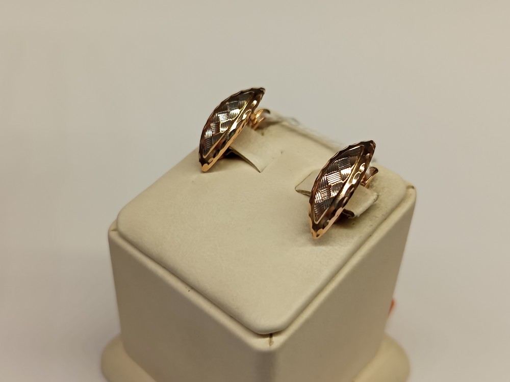 СБКМ585 СЕРЬГИ БЕЗ КАМНЯ (Au 585)