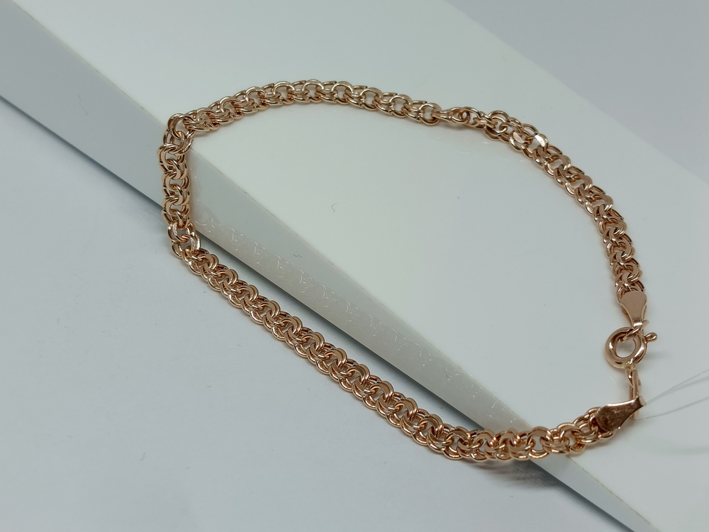 7060200П-19 БРАСЛЕТ ПУСТОТЕЛЫЙ Бисмарк (Au 585)