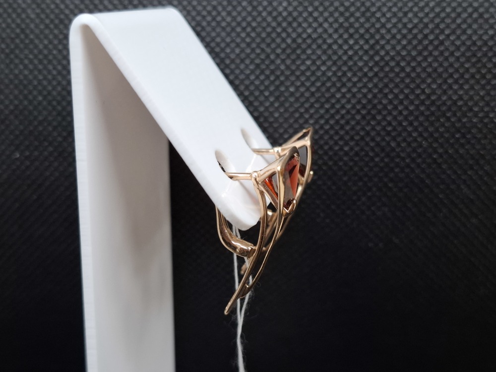 СКМ585 СЕРЬГИ С КАМНЕМ (Au 585)