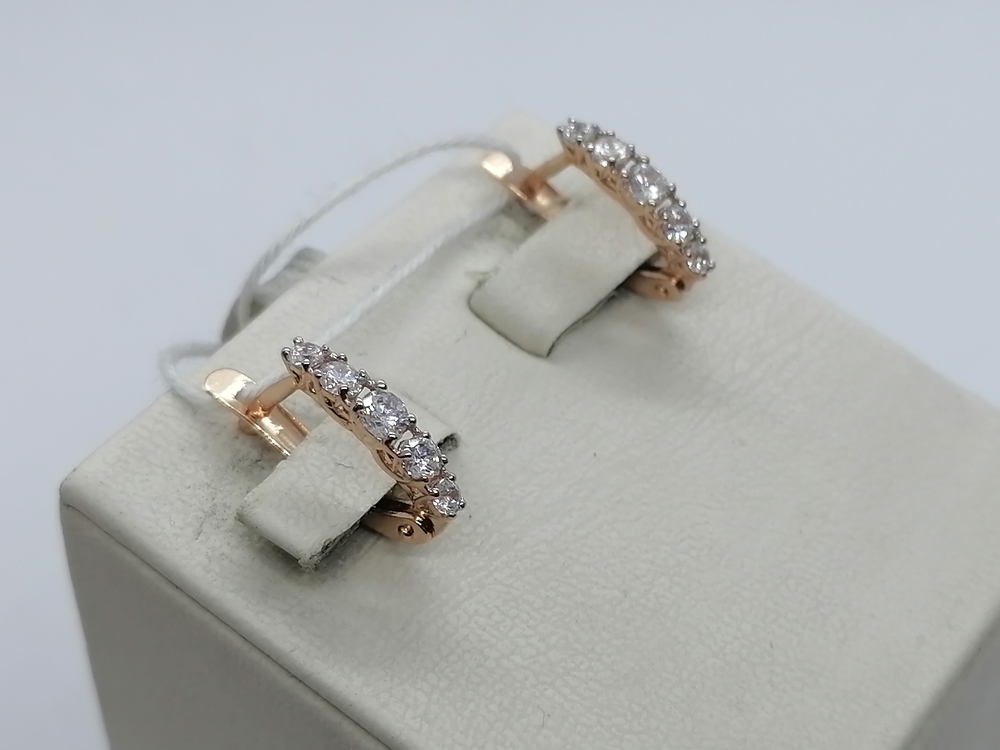 СКМИ585 СЕРЬГИ С КАМНЯМИ (Au 585)