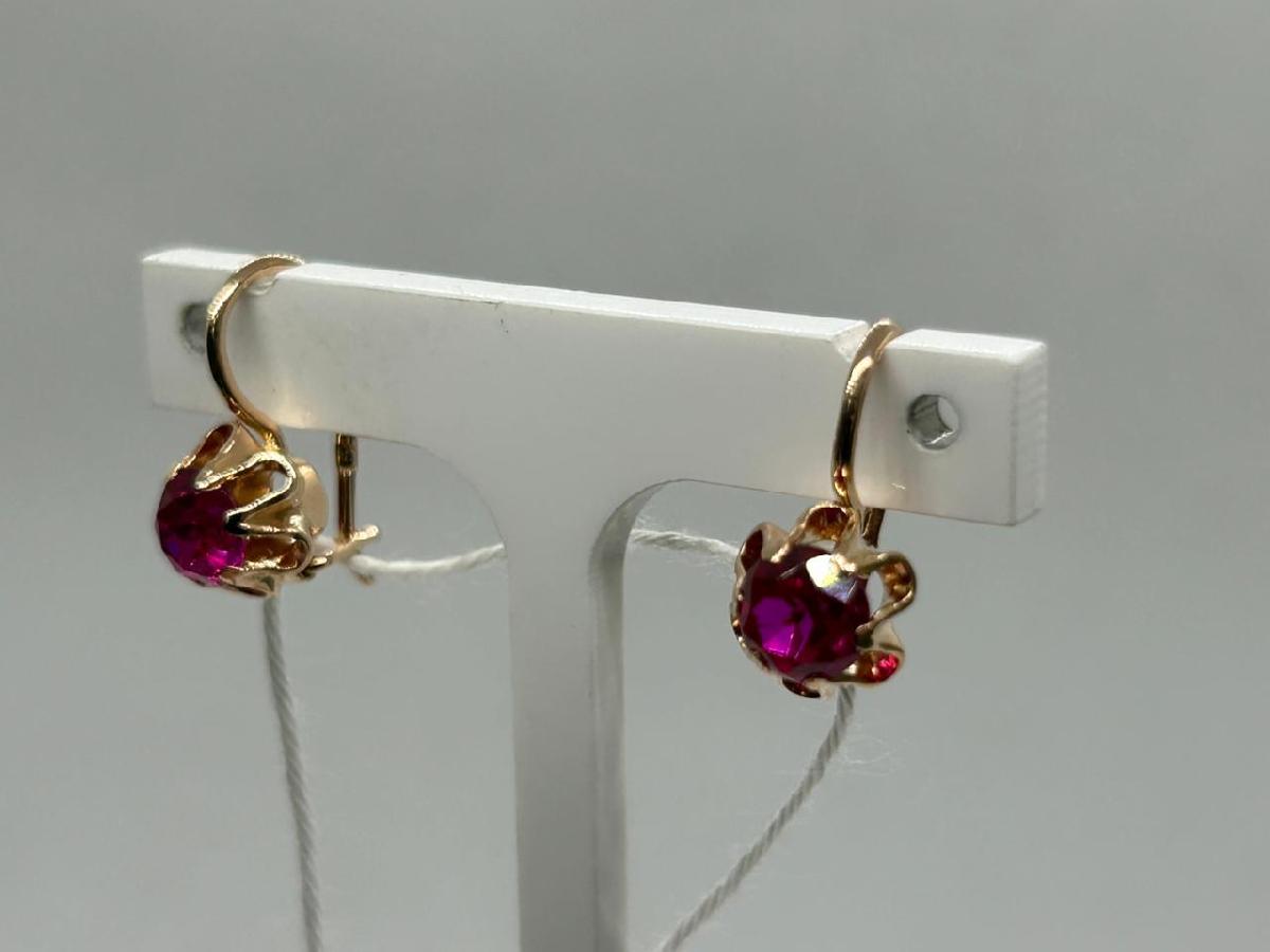 СКМ583 СЕРЬГИ С КАМНЕМ (Au 583) СКМ583 СЕРЬГИ С КАМНЕМ (Au 583)