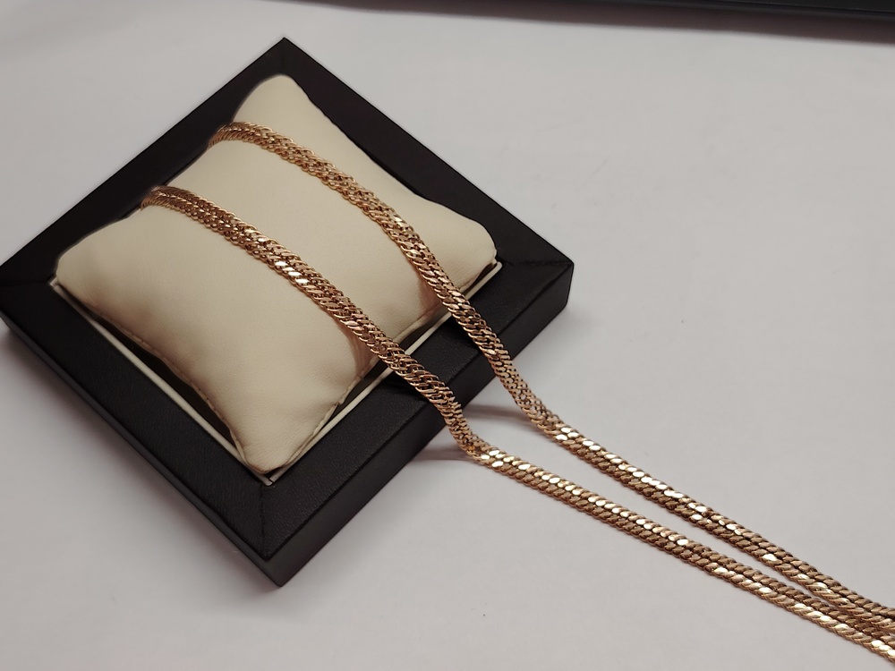 ЦПР3585 ЦЕПЬ ПУСТОТЕЛАЯ Ромб тройной (Au 585)