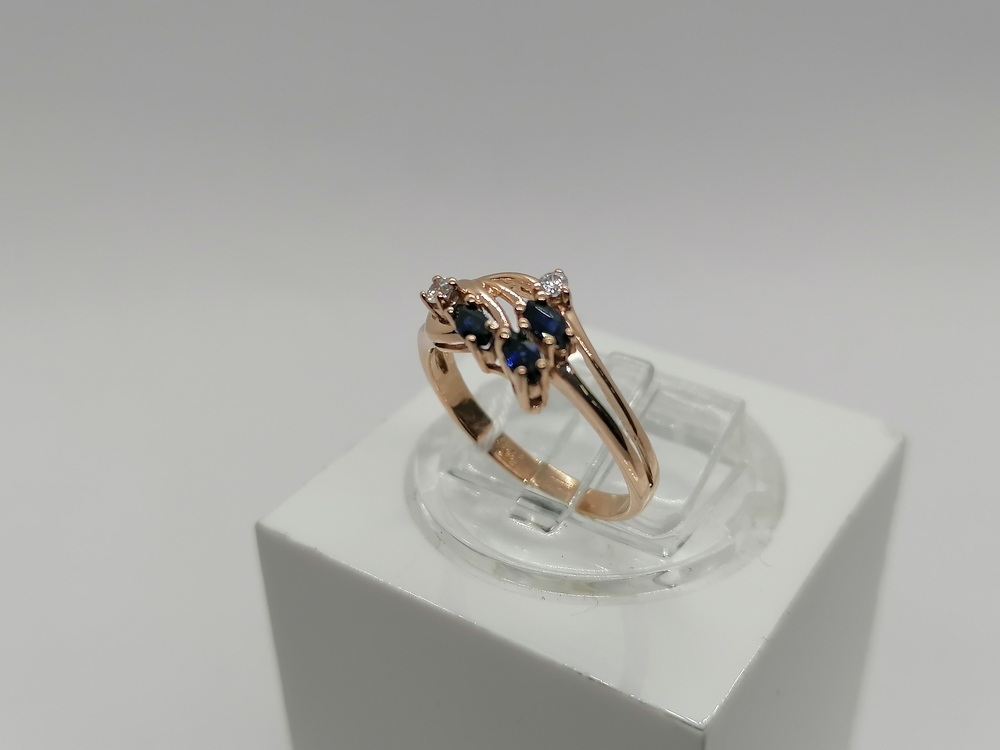 КОЛКМИ585 КОЛЬЦО С КАМНЯМИ (Au 585)