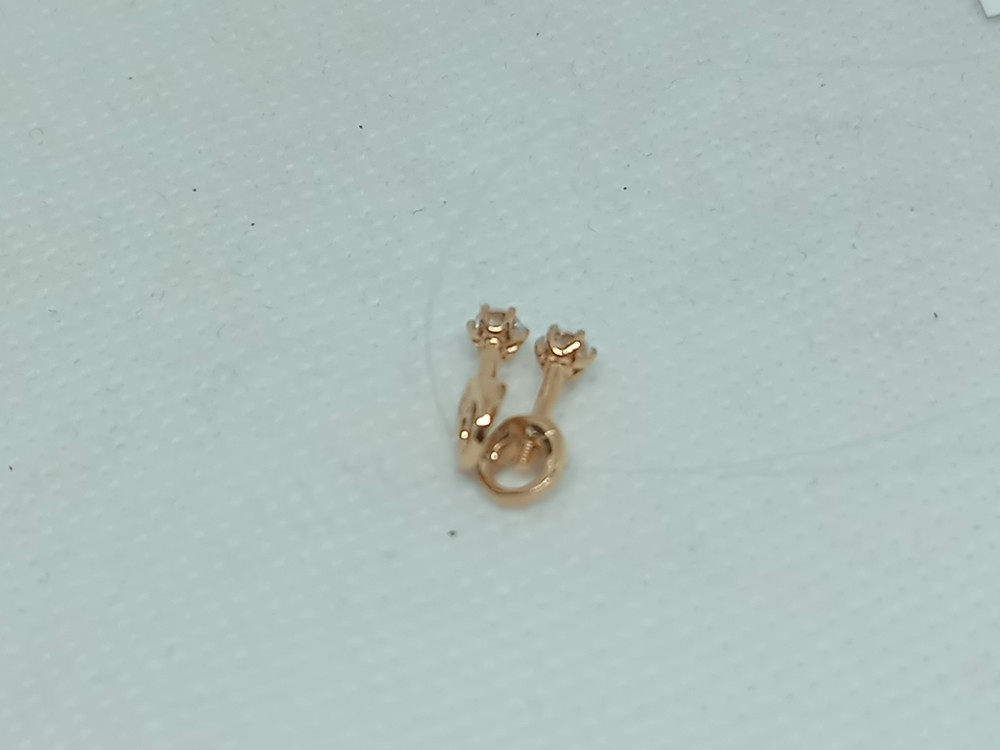 СЕРЬГИ ПУСЕТЫ с камнем (Au 585)