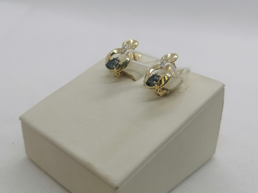 СКМИ585 СЕРЬГИ С КАМНЯМИ (Au 585)