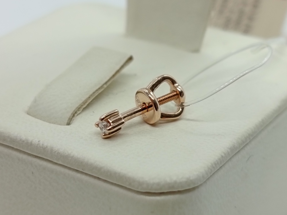 СЕРЬГИ ПУСЕТА бриллиант (Au 585)