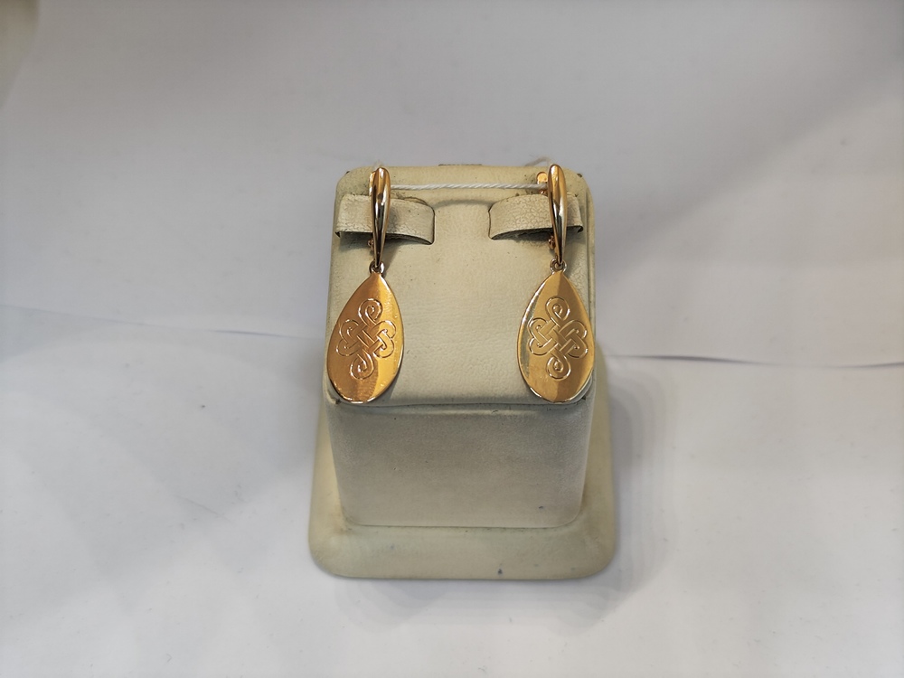 СБКМ585 СЕРЬГИ БЕЗ КАМНЯ (Au 585)