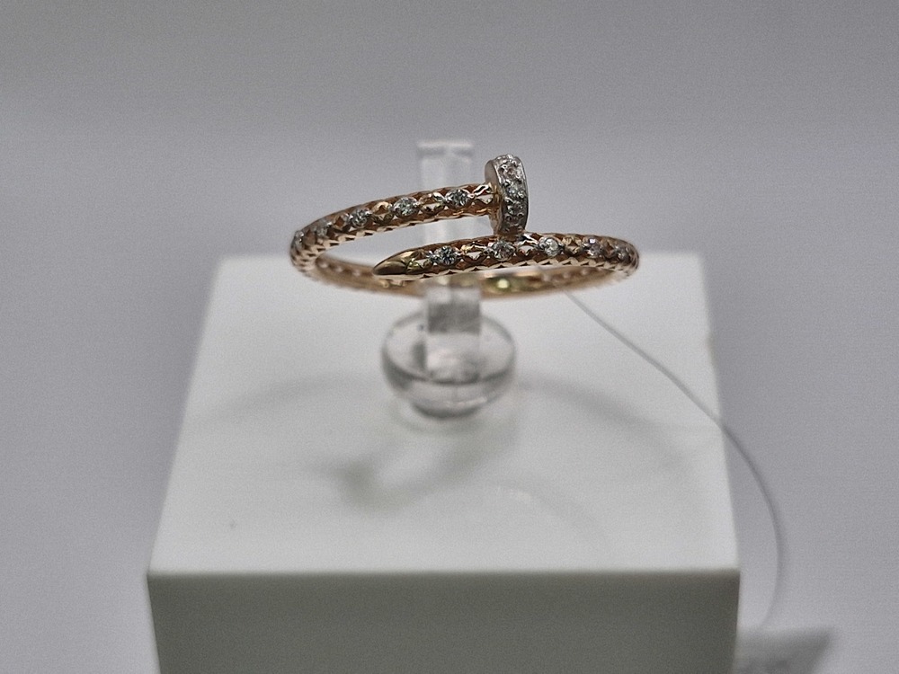 КОЛЬЦО С КАМНЯМИ (Au 585)