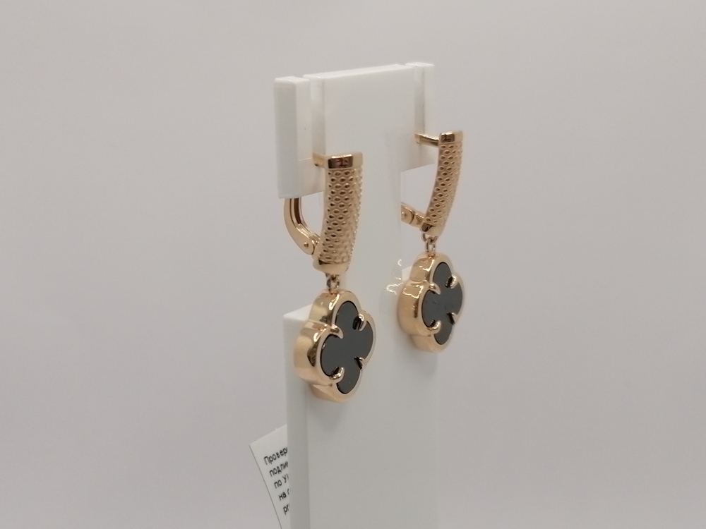 СЕРЬГИ С КАМНЕМ (Au 585)