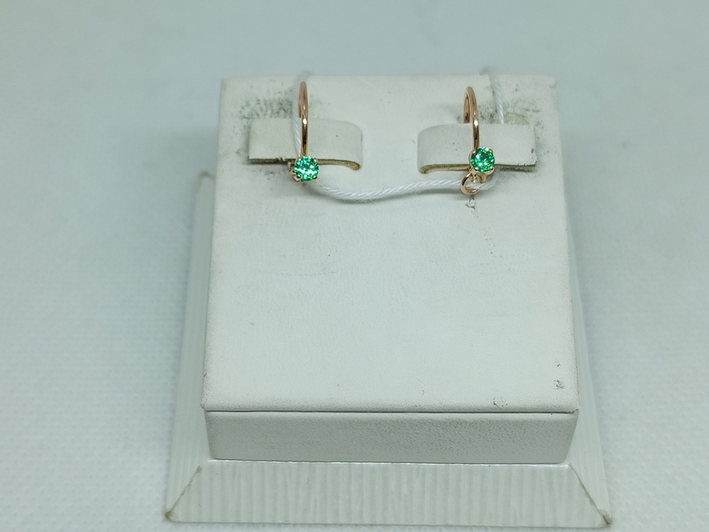 СЕРЬГИ С КАМНЕМ (Au 585)