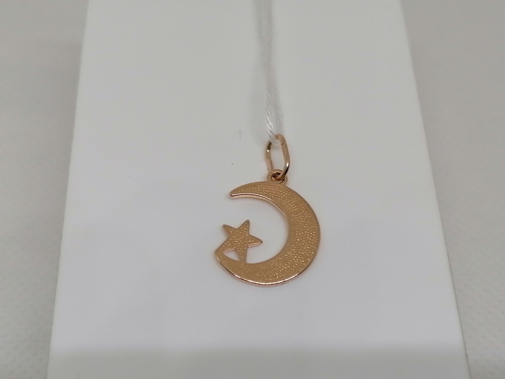 ПОДПБК585 ПОДВЕСКА ПОЛУМЕСЯЦ БЕЗ КАМНЯ (Au 585)