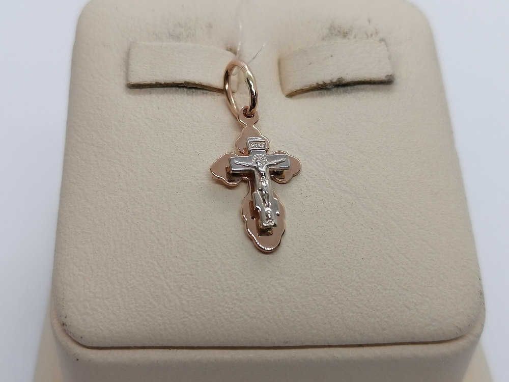 810-00344-10-00-00-00 ПОДВЕСКА КРЕСТ без камня (Au 585)