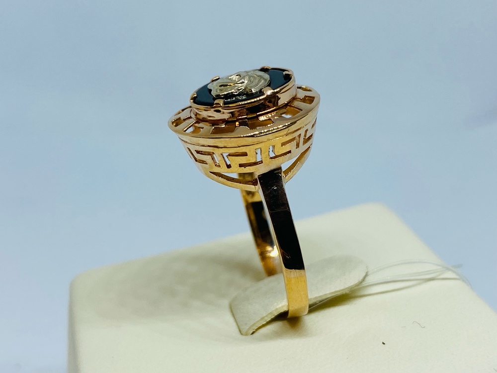 03467 КОЛЬЦО ОНИКС (Au 585)