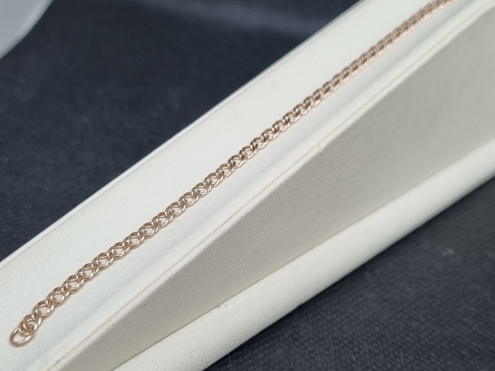 БРАСЛЕТ ПУСТОТЕЛЫЙ Ромб двойной (Au 585)