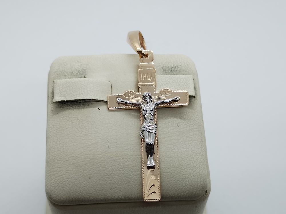 ПОДВЕСКА КРЕСТ без камня (Au 585)