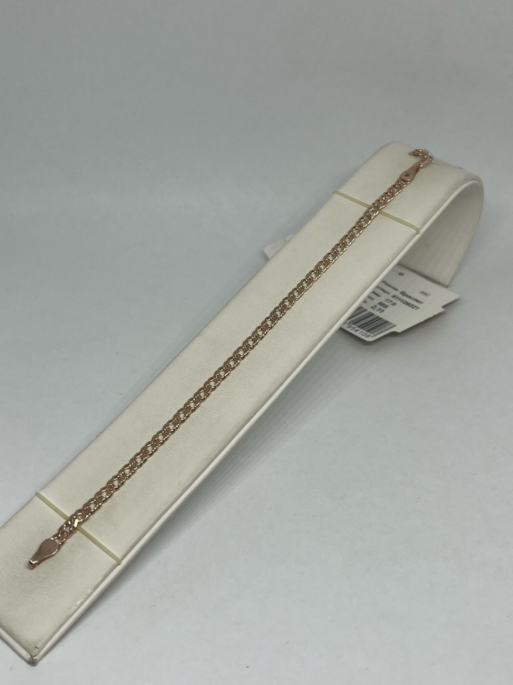 611106021 БРАСЛЕТ ПУСТОТЕЛЫЙ Ромб двойной (Au 585)