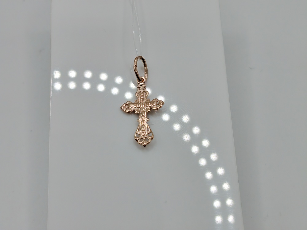 ПОДВЕСКА КРЕСТ без камня (Au 375)
