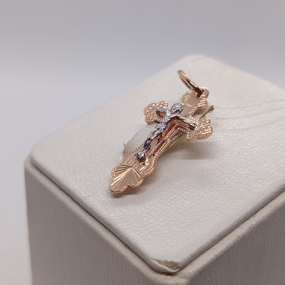 810-00273-10-00-00-02 ПОДВЕСКА КРЕСТ без камня (Au 585)