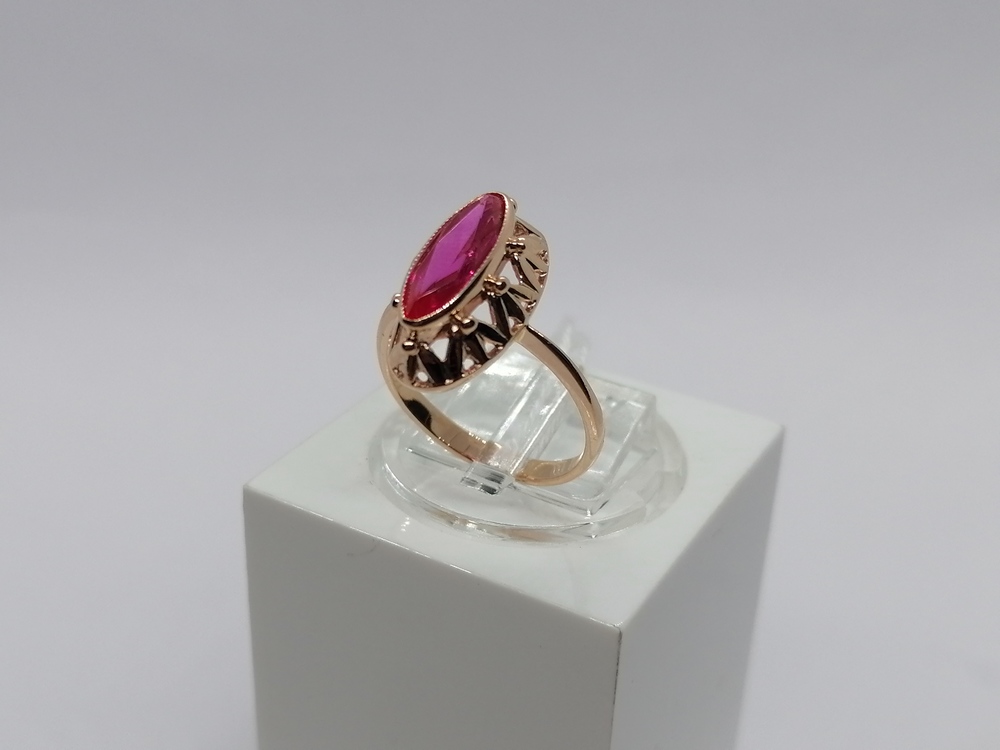 КОЛКМ583 КОЛЬЦО С КАМНЕМ (Au 583)