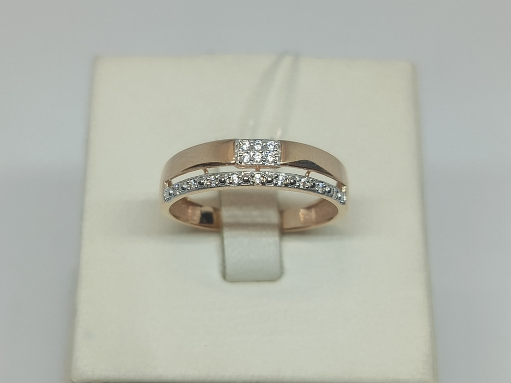 КОЛЬЦО С КАМНЯМИ (Au 585)