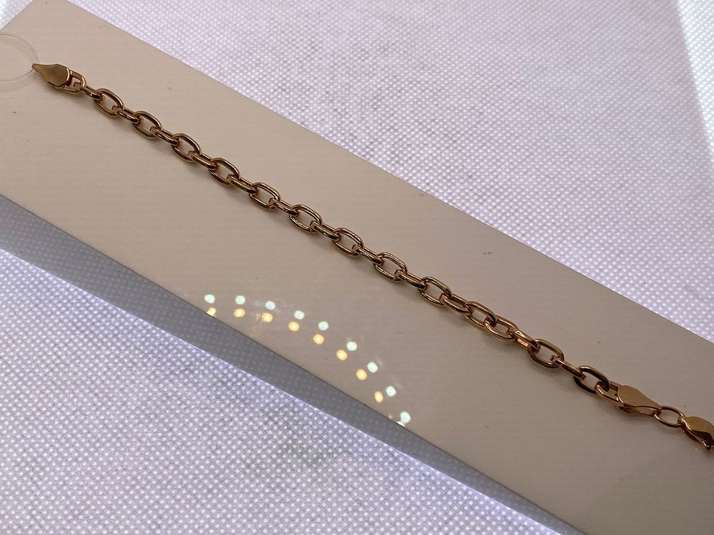 БРАСЛЕТ ПУСТОТЕЛЫЙ Якорное (Au 585)