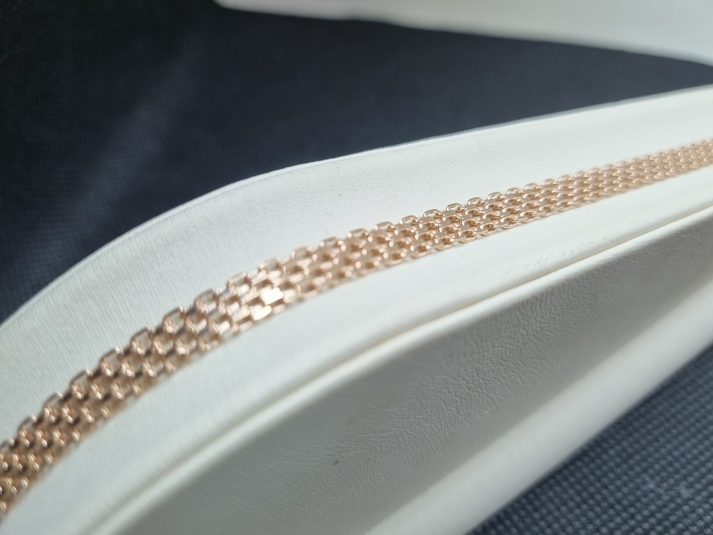 БРАСЛЕТ ПОЛНОВЕСНЫЙ Бисмарк машинный (Au 585)