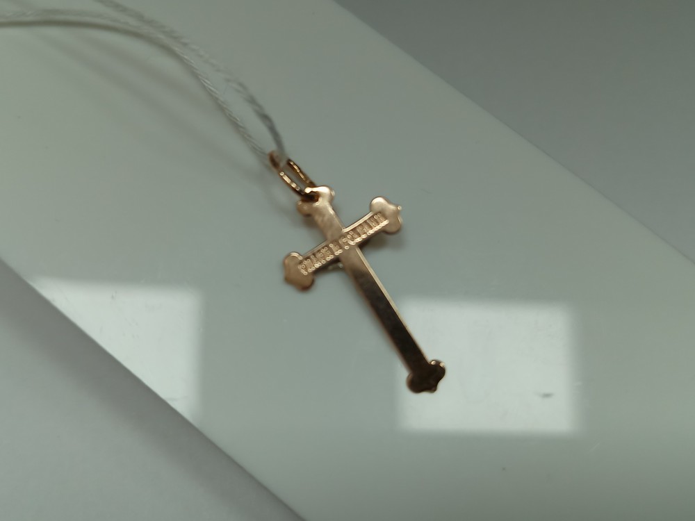 ПОДВЕСКА КРЕСТ БЕЗ КАМНЯ (Au 585)