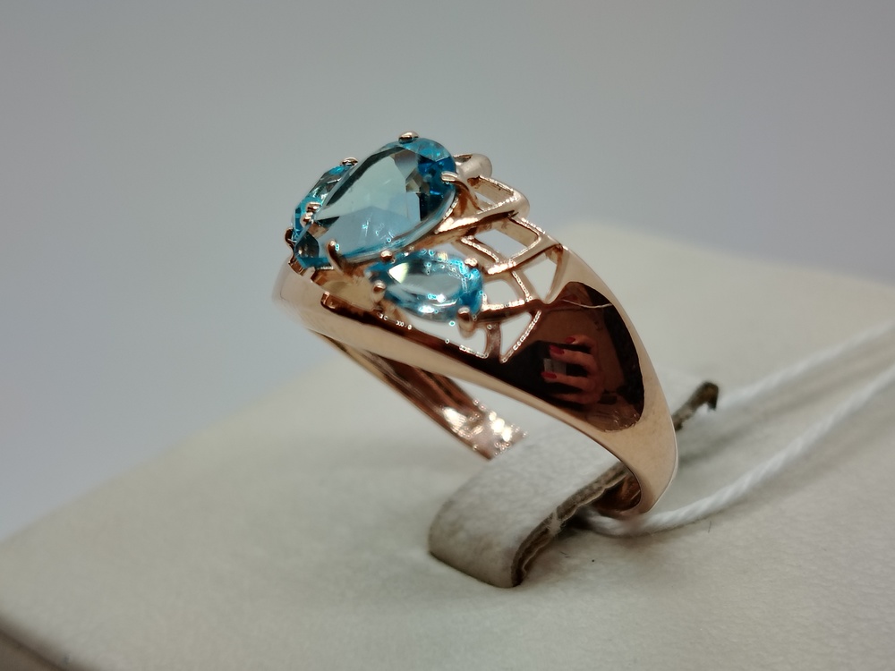 КОЛЬЦО С КАМНЯМИ (Au 585)