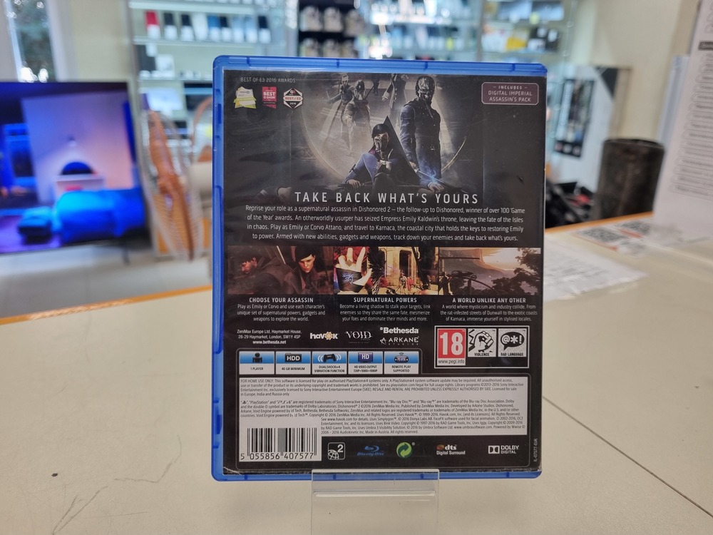 Игра Playstation 4 Dishonored 2