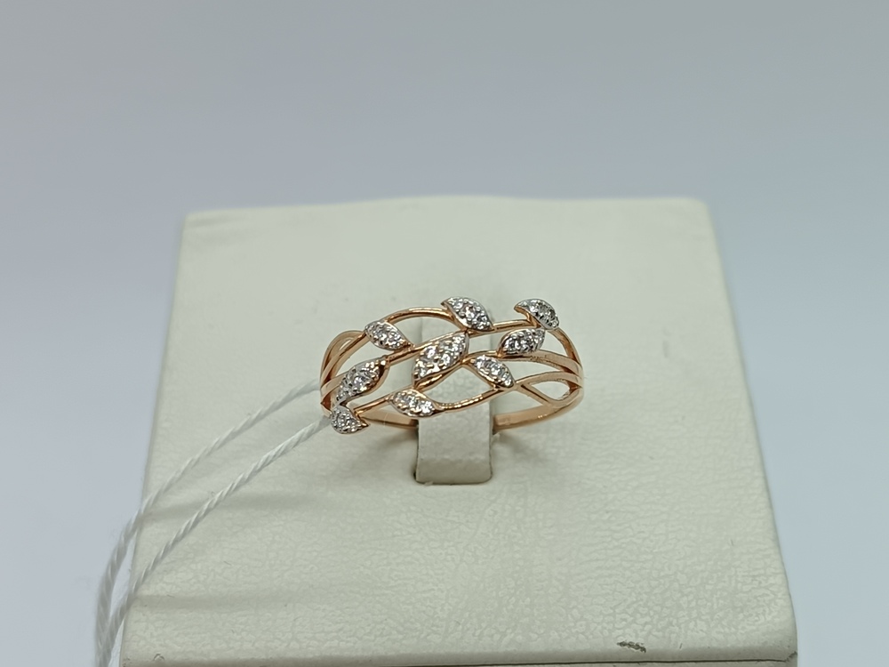 КОЛЬЦО С КАМНЯМИ (Au 585)