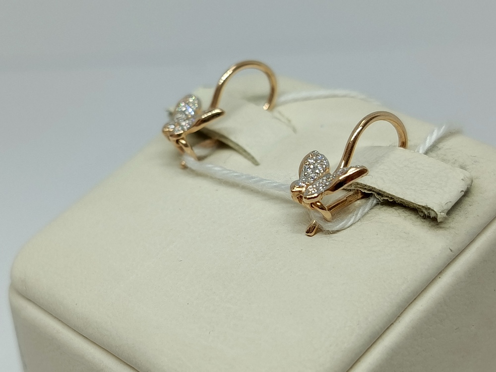 СКМИ585 СЕРЬГИ С КАМНЯМИ (Au 585)