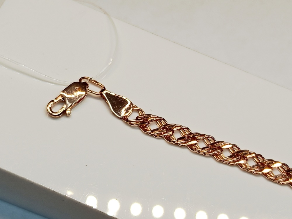 615506023 БРАСЛЕТ ПУСТОТЕЛЫЙ Ромб тройной (Au 585) 615506023 БРАСЛЕТ ПУСТОТЕЛЫЙ Ромб тройной (Au 585)