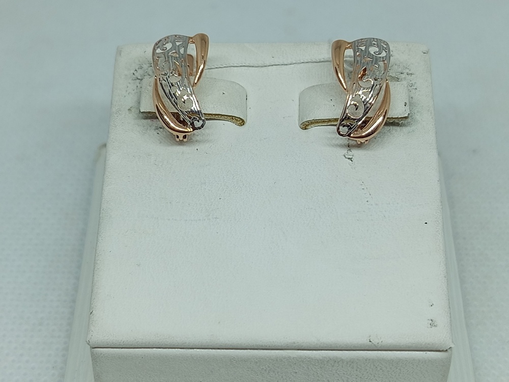 СБКМ585 СЕРЬГИ БЕЗ КАМНЯ (Au 585)