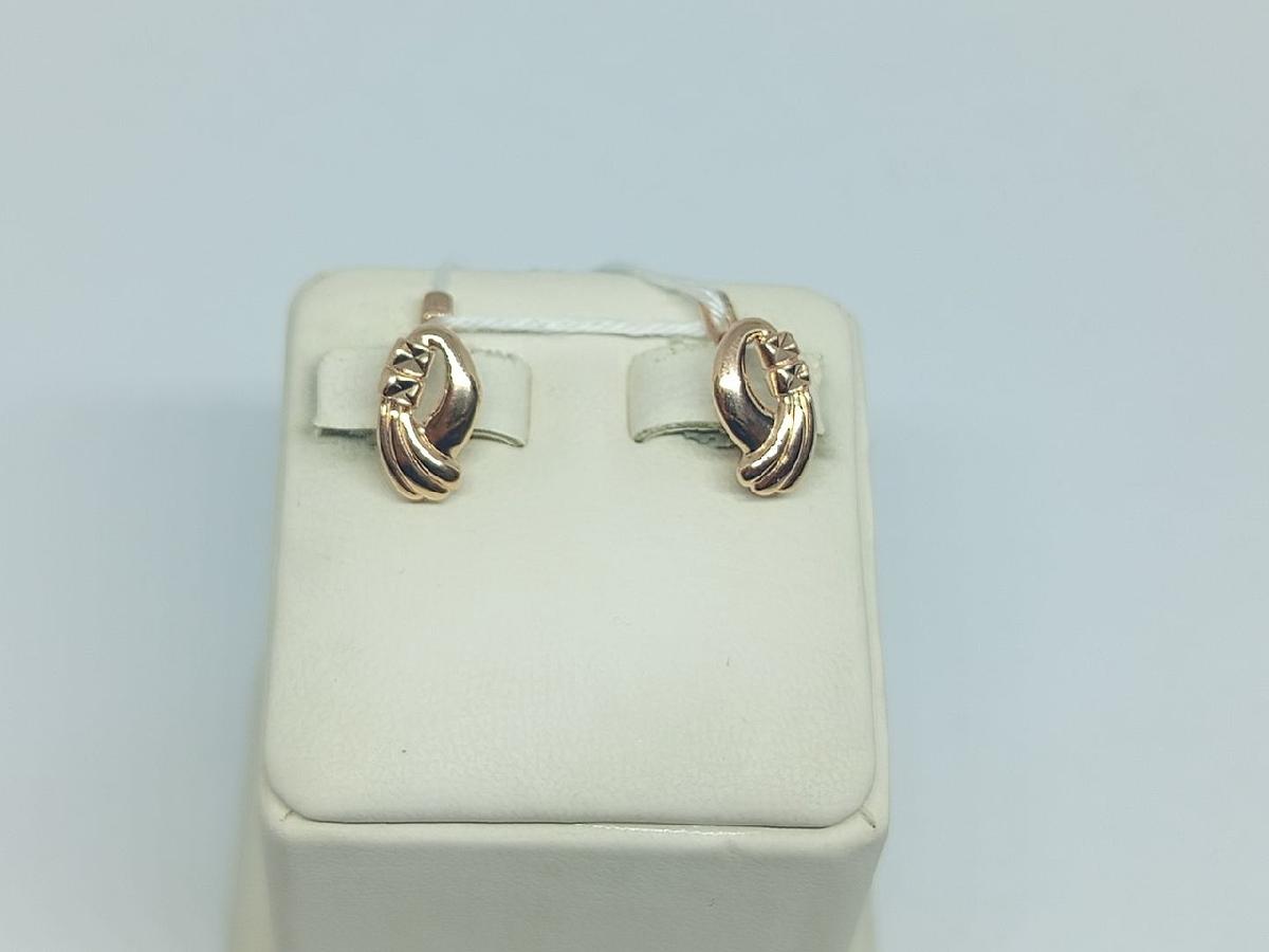 СБКМ585 СЕРЬГИ БЕЗ КАМНЯ (Au 585)