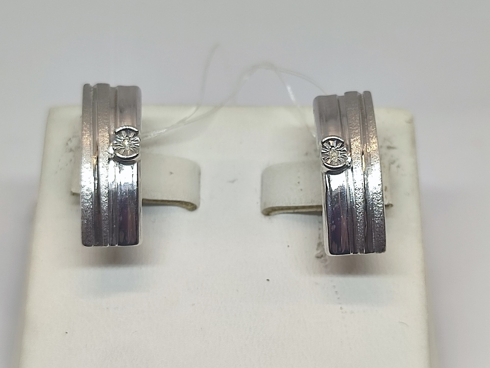 СЕРЬГИ БРИЛЛИАНТ (Ag 925)