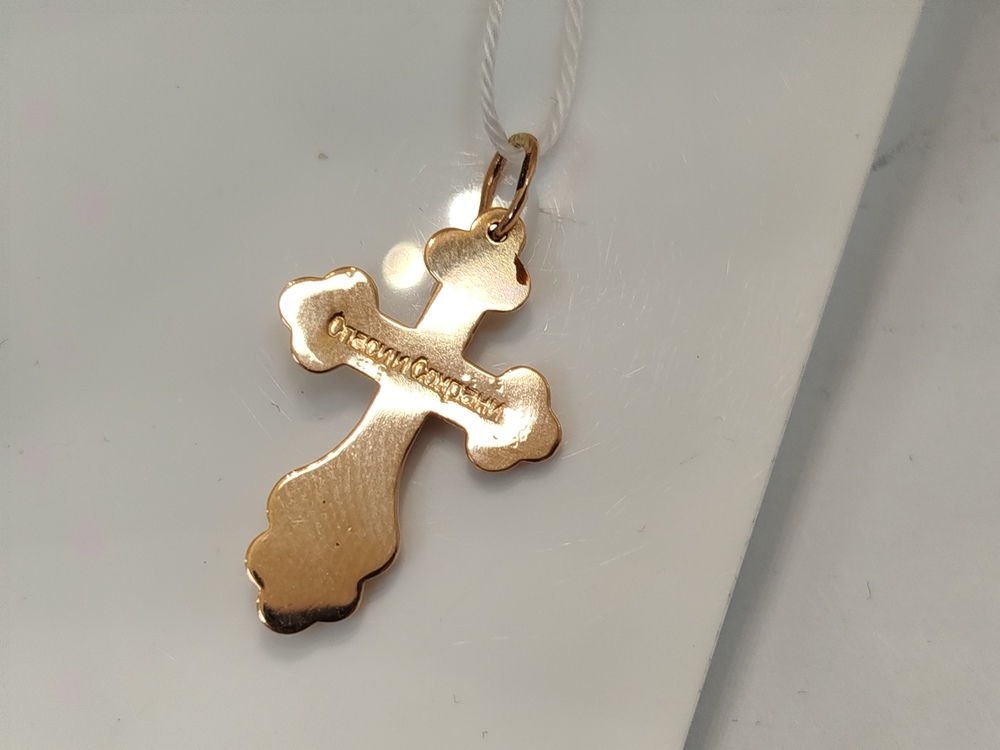 ПОДКБК585 ПОДВЕСКА КРЕСТ БЕЗ КАМНЯ (Au 585)