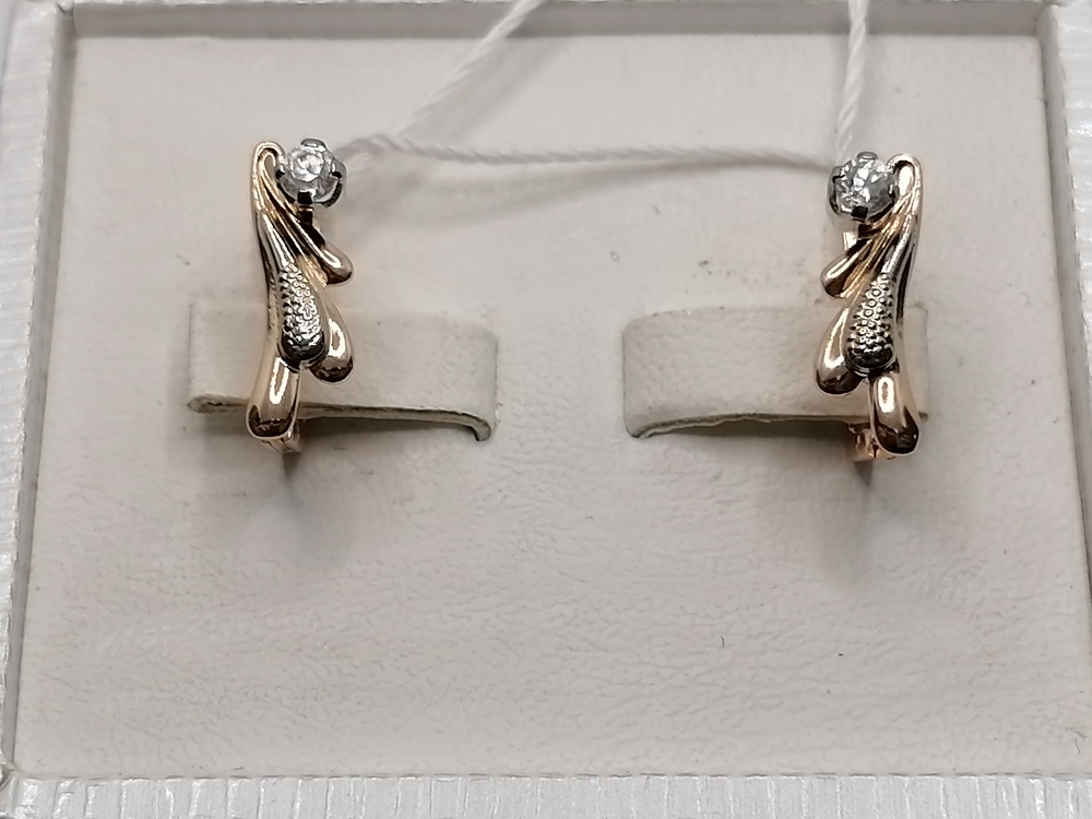 СЕРЬГИ С КАМНЕМ (Au 585)